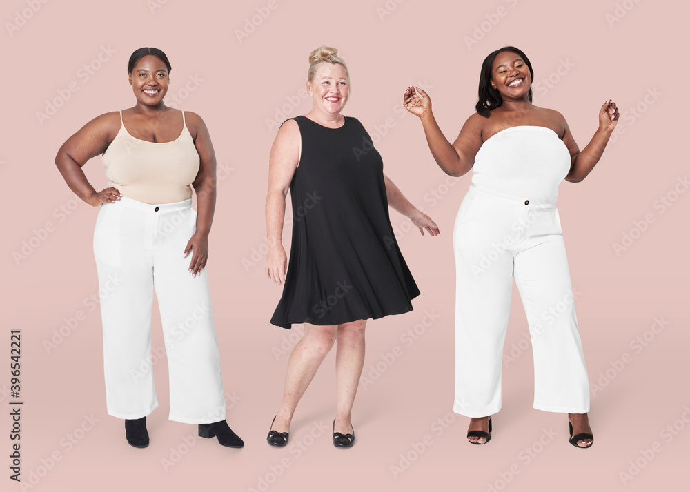 Plus size model clothing apparel mockup Plus size model clothing apparel mockup