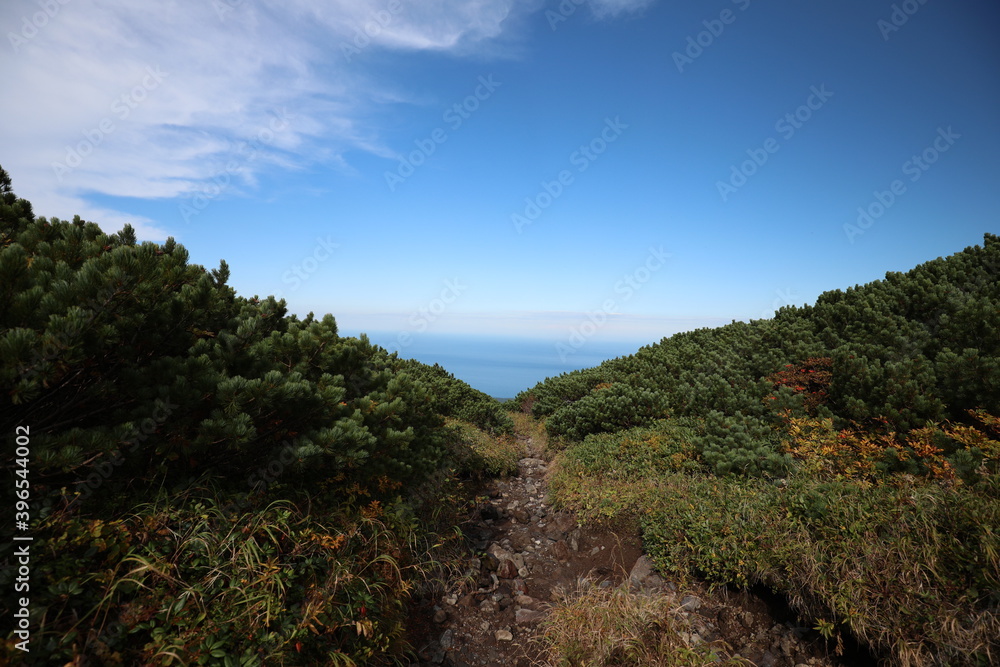 Rausu dake mountain in Shiretoko, Hokkaido, Japan Rausu dake mountain in Shiretoko, Hokkaido, Japan