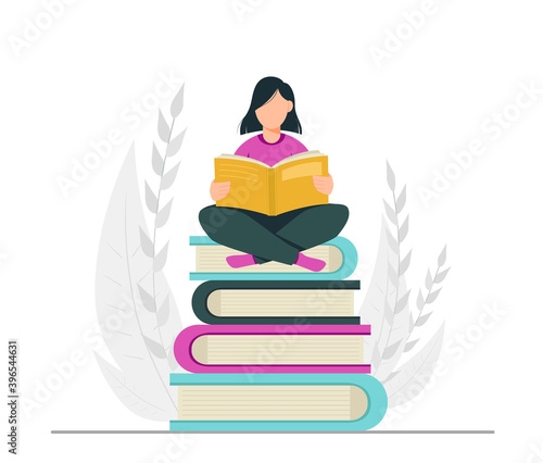 Book lover, reading, library concept.