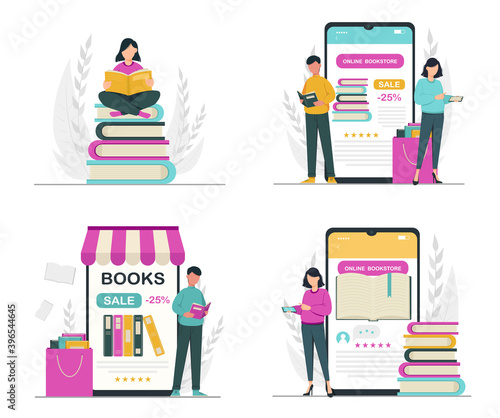 Book lover, reading, library concept