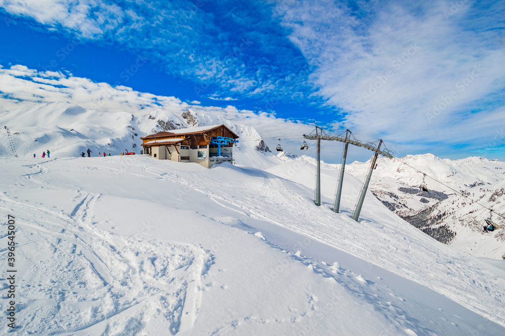 Cable car in ski resort Ski Arlberg