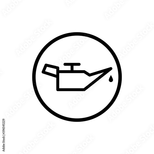 Oil engine check car dashboard logo icon. Car oil symbol level filter sign vector pictogram