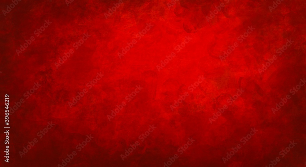 sfondo rosso natalizio con motivo sgangherato dipinto, web banner panoramico astratto con centro luminoso bianco sfocato