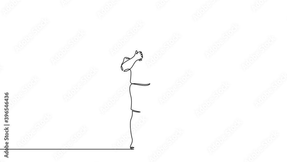 Self drawing simple animation of single continuous one line drawing ...