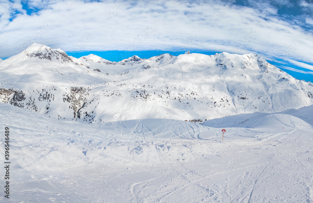 ski slope in Ski Arlberg, Austria