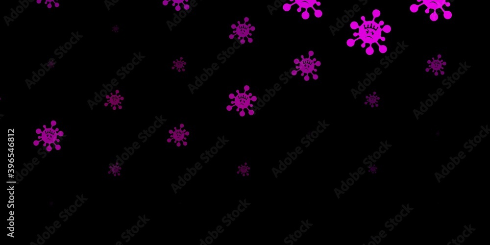 Dark pink vector texture with disease symbols. Dark pink vector texture with disease symbols.