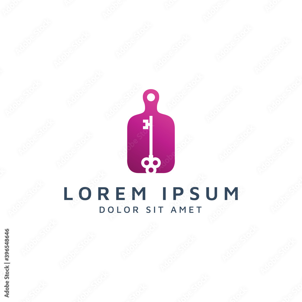 kitchen and key negative space logo design kitchen and key negative space logo design