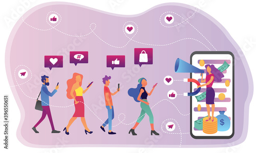 Successful Influencer making money on social media