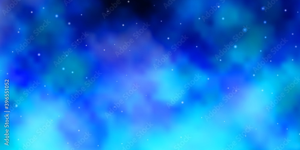 Light BLUE vector template with neon stars. Light BLUE vector template with neon stars.