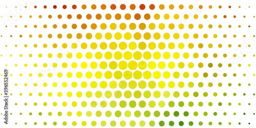 Light Green  Yellow vector background with circles.