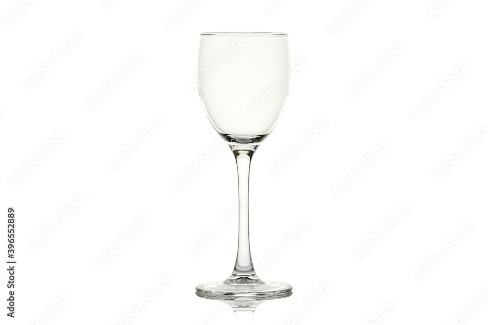 Empty wine glass isolated on white background Empty wine glass isolated on white background