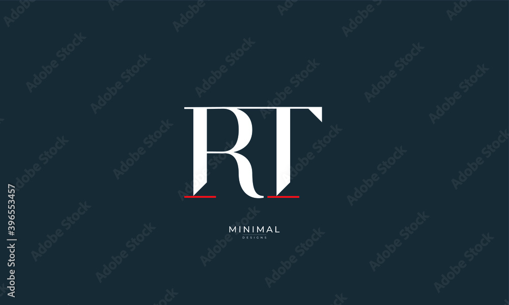 Alphabet letter icon logo RT