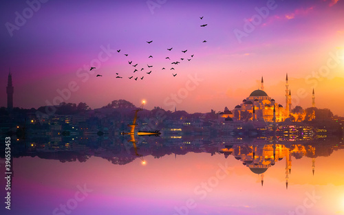 Fotografie New Mosque (Yeni Cami). Istanbul, Turkey