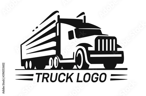 Big Truck logo template for you design in black color