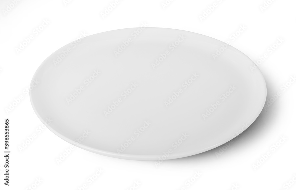 white plate isolated on white background. white plate isolated on white background.