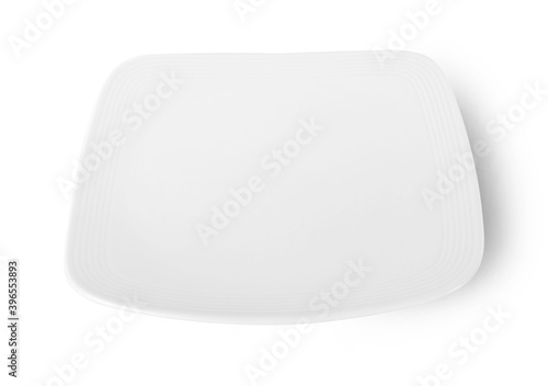 white plate isolated on white background.
