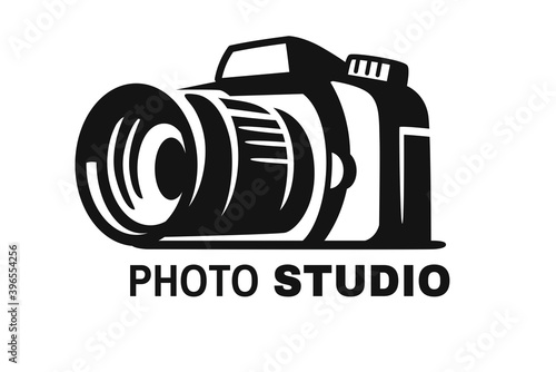 digital camera drawn in logo style for your project