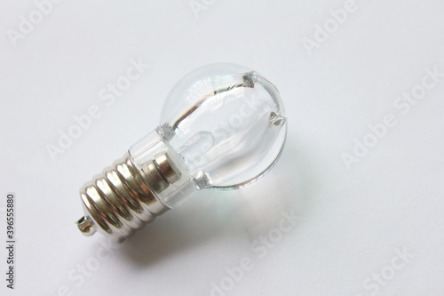  mini light bulb isolated on white background.