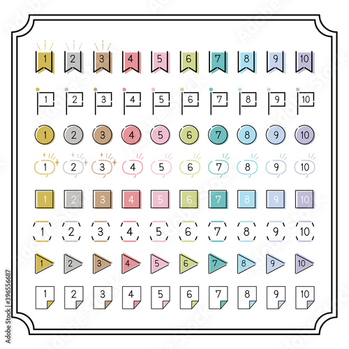 数字 アイコン シンプル  / vector eps	