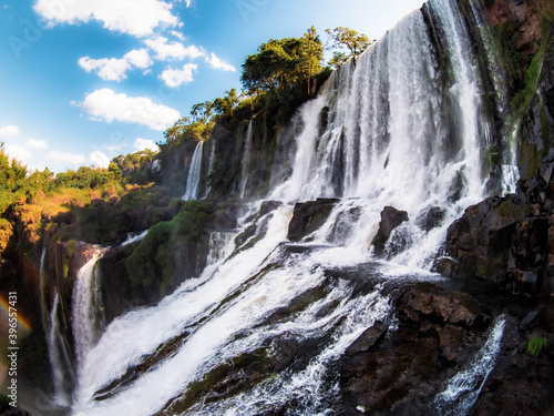 waterfall in the mountains iguazu falls 