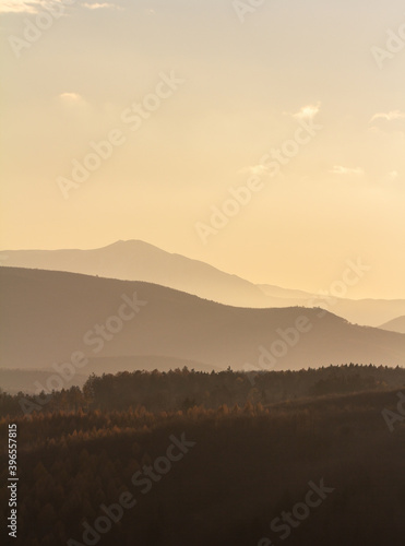 sunset in the mountains