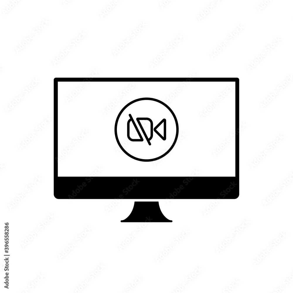 Adjustable icon of the real video error line, no access to video, the camera is disabled. Adjustable icon of the real video error line, no access to video, the camera is disabled.