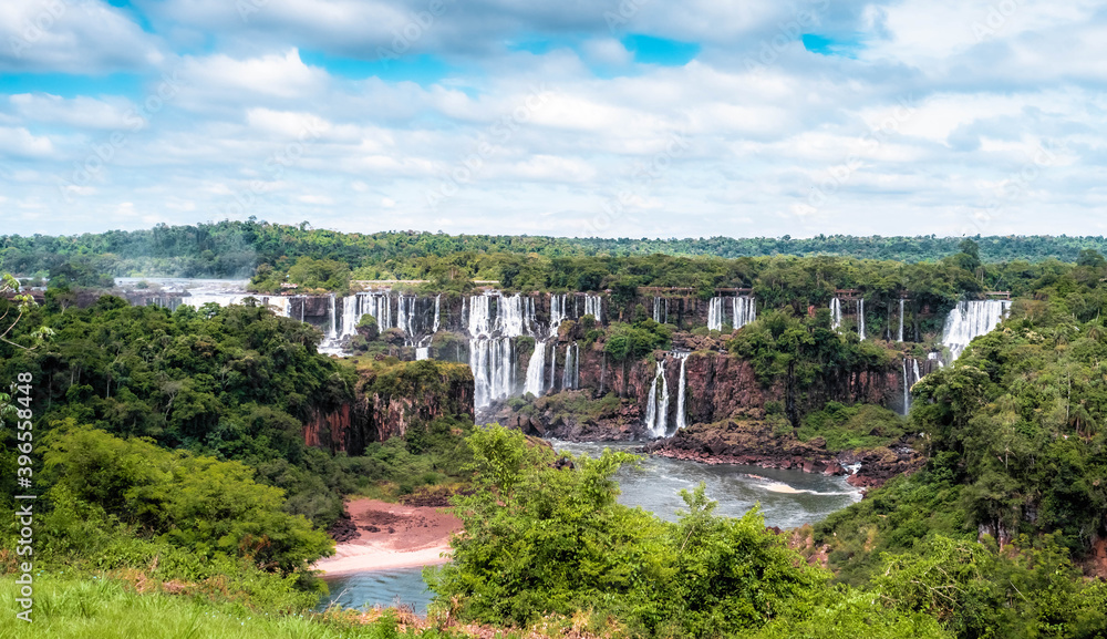 view of the river iguazu falls 