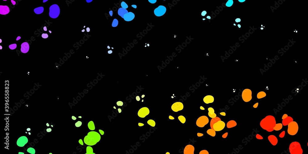 Dark multicolor vector template with abstract forms.