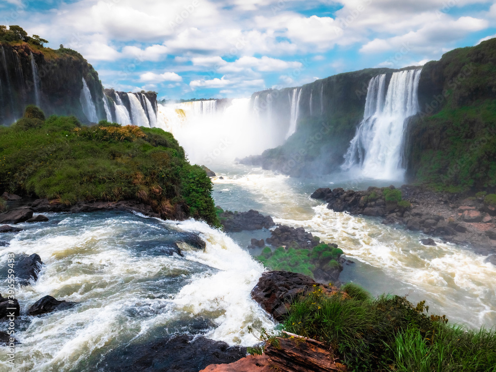 waterfall on the river iguazu falls waterfall on the river iguazu falls