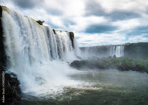 waterfall in the mountains iguazu falls 