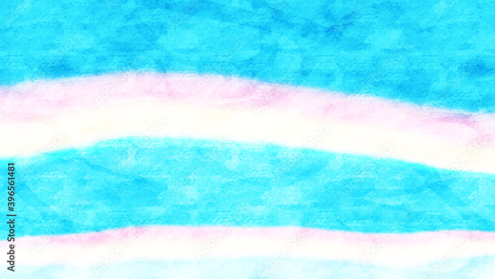水色と白色と薄いピンク色の縞模様の抽象的背景イメージ素材