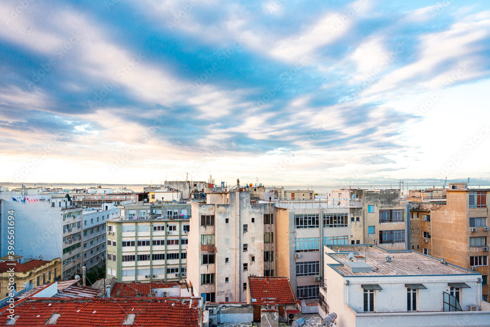 THESSALONIKI, GREECE - November 30, 2019: Street view of city center in Thessaloniki, Greece