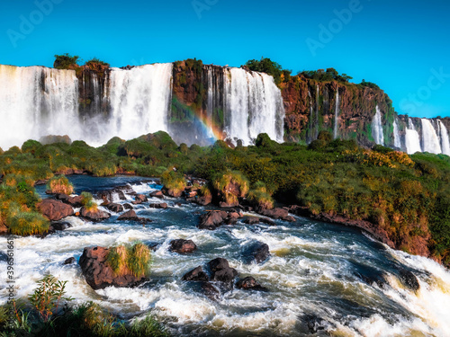 waterfall in autumn iguazu falls 