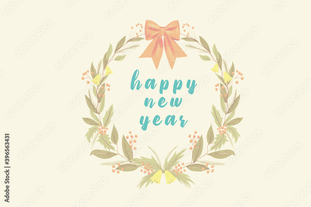 Happy New Year Greetings Card - Illustration Happy New Year Greetings Card - Illustration