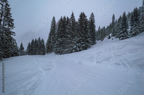 Ski slope on mountain Sonnenkopf photo