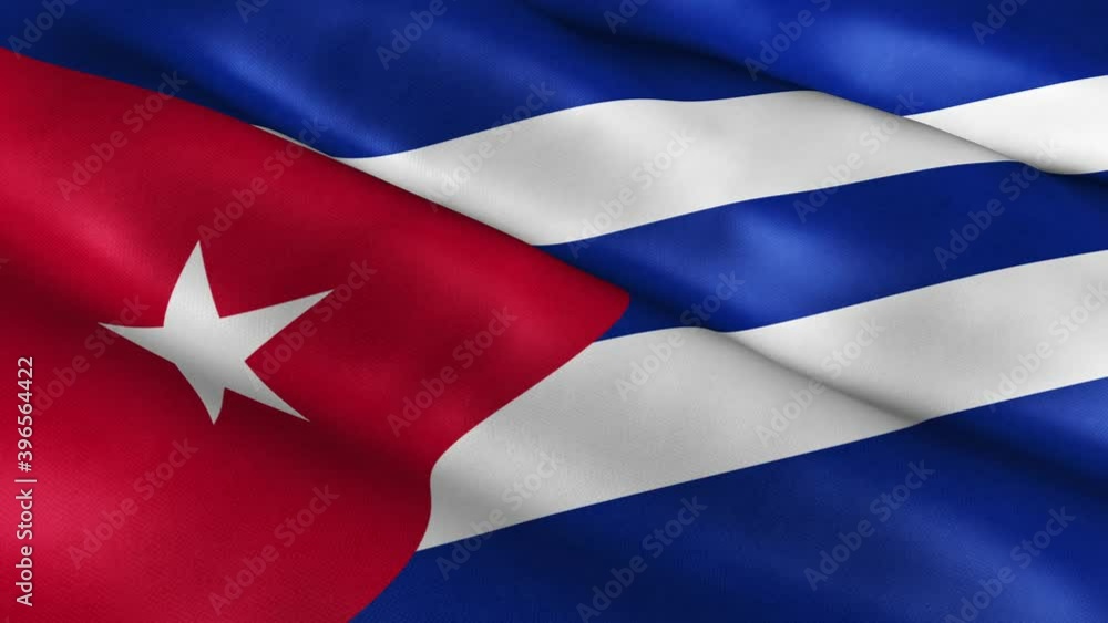 Cuba National Flag Country Banner Waving 3D Loop Animation. High Quality 4K Resolution. Cuba National Flag Country Banner Waving 3D Loop Animation. High Quality 4K Resolution.