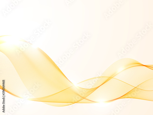 Abstract smoky waves background. Wave flow gold, brochure design