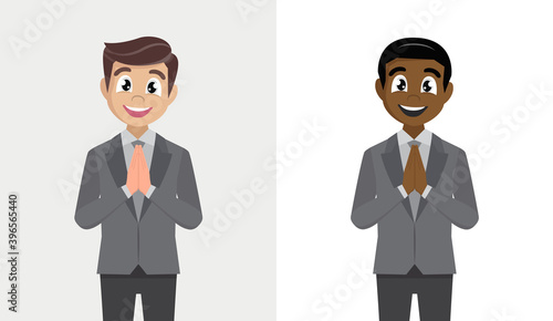 Thailand businessman pay respect.