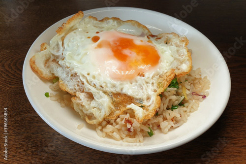 Fried Egg with Rice, Asian Food