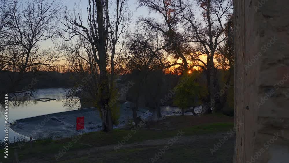 River bank at sunset, beautiful views River bank at sunset, beautiful views
