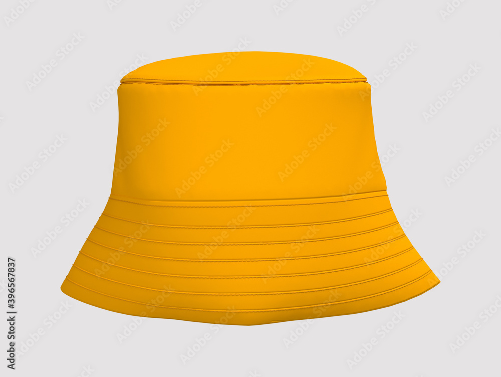 Fototapeta premium Blank bucket hat. 3d rendering, 3d illustration