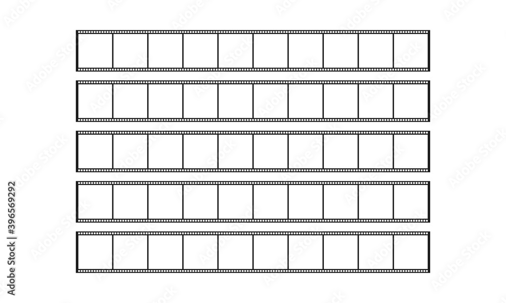 film strip isolated on white film strip isolated on white