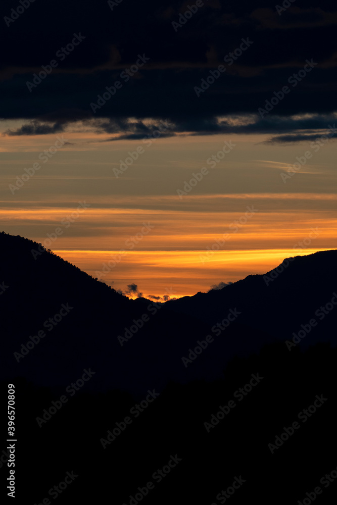 mountain landscape at sunset mountain landscape at sunset