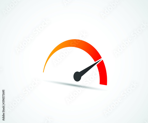 Speed, vector logo racing event, with the main elements of the modification speedometer