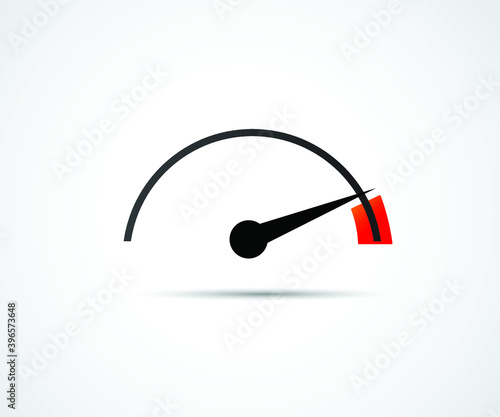 Speed, vector logo racing event, with the main elements of the modification speedometer