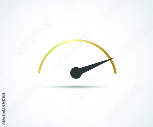 Speed, vector logo racing event, with the main elements of the modification speedometer