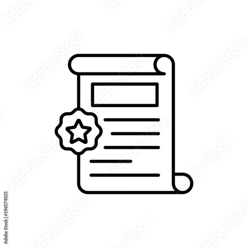 Legal Paper  Vector Line illustration. EPS 10 File 