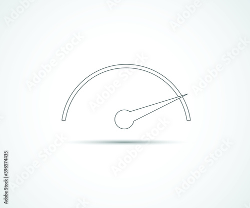 Speed, vector logo racing event, with the main elements of the modification speedometer