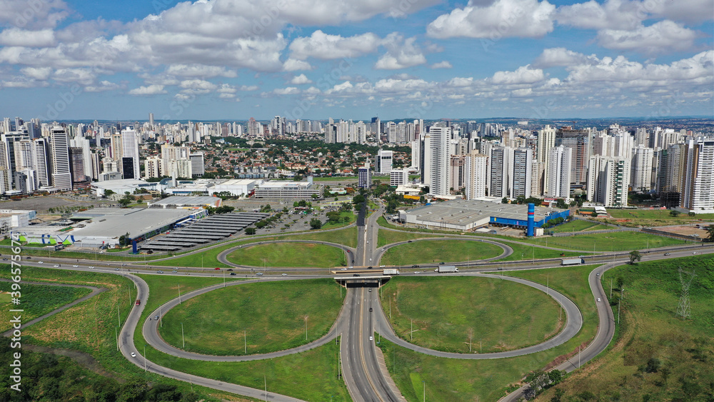 Aerial view of the entrance of Goiania, Goias State, Brazil 