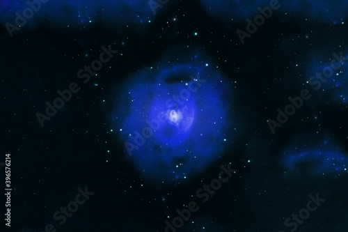 Blue galaxy in deep space. Elements of this image furnished by NASA